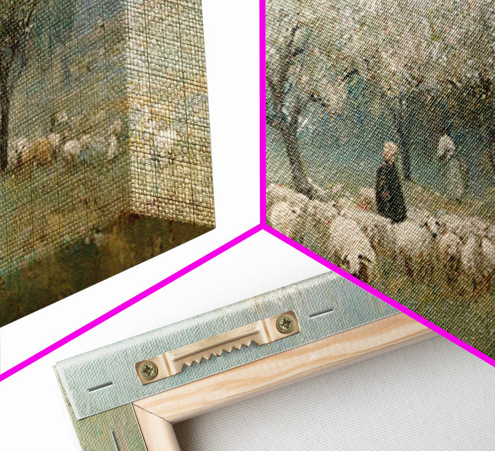 Spring Orchard Peace, Framed Canvas Print, Jesus Painting, Christian Wall Art, Christmas Art, Christian Art Canvas, Christian Decor
