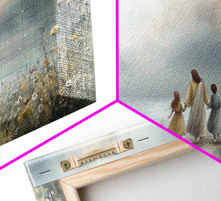 Distant Shore Peace – Framed Canvas Print – Christian Art Canvas – Christian Wall Art – Jesus Painting – Christian Decor – Christian Art