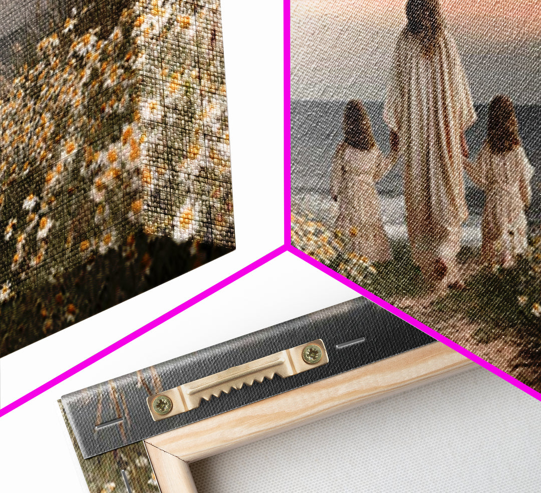 Moonlit Path Calm, Framed Canvas Print, Christian Wall Art, Christian Art Canvas, Jesus Painting, Christian Decor, Christian Art