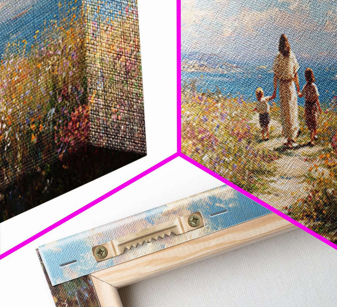 Fields Of Mercy – Framed Canvas Print – Christian Wall Art – Jesus Painting – Christian Art Canvas – Christian Gift Ideas – Christmas Art