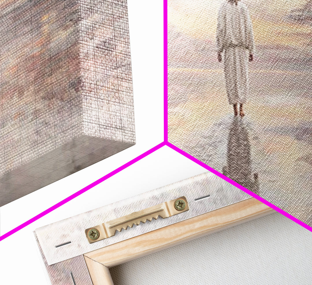 Pathway Of Hope – Framed Canvas Print – Jesus Painting – Christian Wall Art – Christian Christmas Art – Christian Art Canvas – Christmas Ar