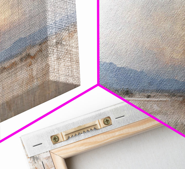 Cross Of The Horizon – Framed Canvas Print – Christian Wall Art – Christian Art Canvas – Christian Painting – Christian Decor – Christmas W