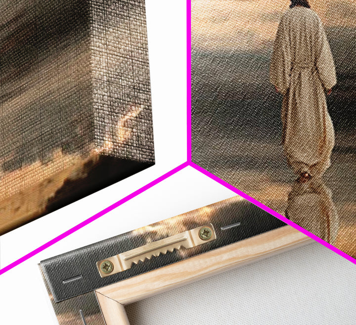 Desert Light – Framed Canvas Print – Christian Wall Art – Jesus Painting – Christian Art Canvas – Christmas Art – Holiday Art – Art