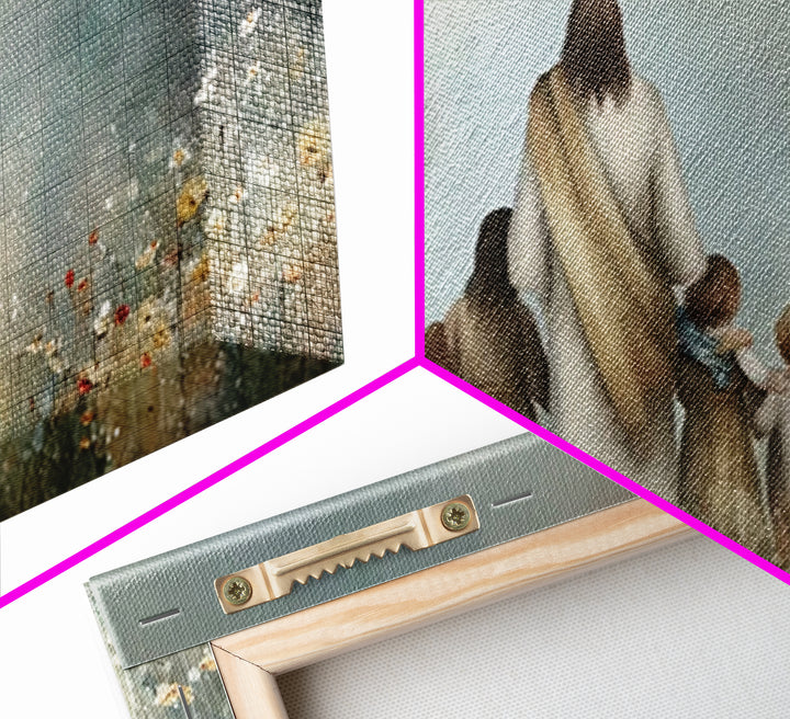 Blossoms Of Grace – Framed Canvas Print – Christian Wall Art – Jesus Painting – Christian Art Canvas – Christian Christmas Art – Christian