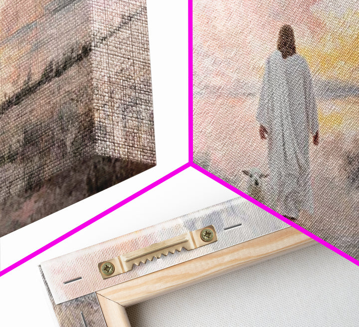 Radiant Dawn – Framed Canvas Print – Jesus Painting – Christian Christmas Art – Christian Art Canvas – Modern Christian Art – Christian Wal