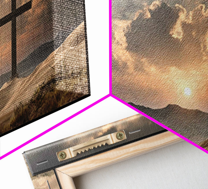 Valley Of Grace | Framed Canvas Print | Christian Art Canvas | Christian Wall Art | Moody Christian Art | Christian Painting | Christian Gi