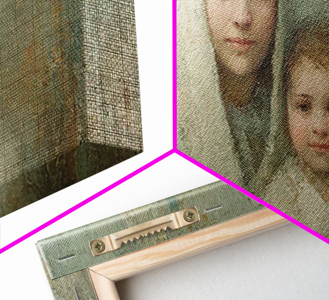 Light Of Mercy – Framed Canvas Print – Christian Wall Art – Christian Art Canvas – Mary And Jesus Painting – Christmas Art – Jesus Art