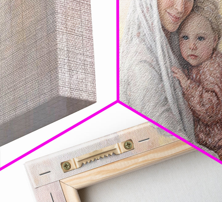 Radiant Motherhood | Framed Canvas Print | Christian Art Canvas | Christian Christmas Art | Mary And Jesus Painting | Christian Wall Art |