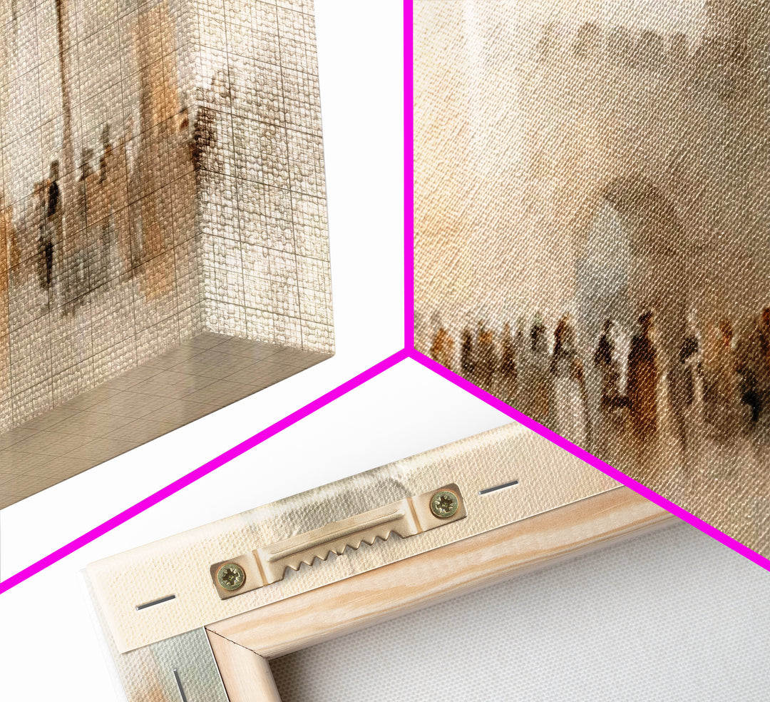 Gate Of Peace – Framed Canvas Print – Christian Wall Art – Jesus Painting – Christian Art Canvas – Christian Decor – Christmas Art