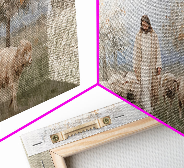 Shepherds Of Grace – Framed Canvas Print – Christian Wall Art – Jesus Painting – Christian Art Canvas – Christian Christmas Decor