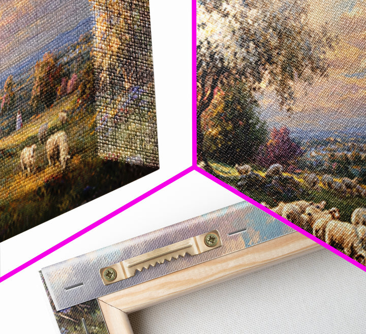 Shepherd’s Dawn, Framed Canvas Print, Christian Art Canvas, Jesus Painting, Christian Gift, Christmas Art Work
