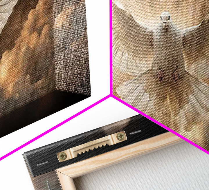 Dove Of Glory – Framed Canvas Print – Christian Painting – Large Christian Painting – Moody Christian Art – Christian Decor