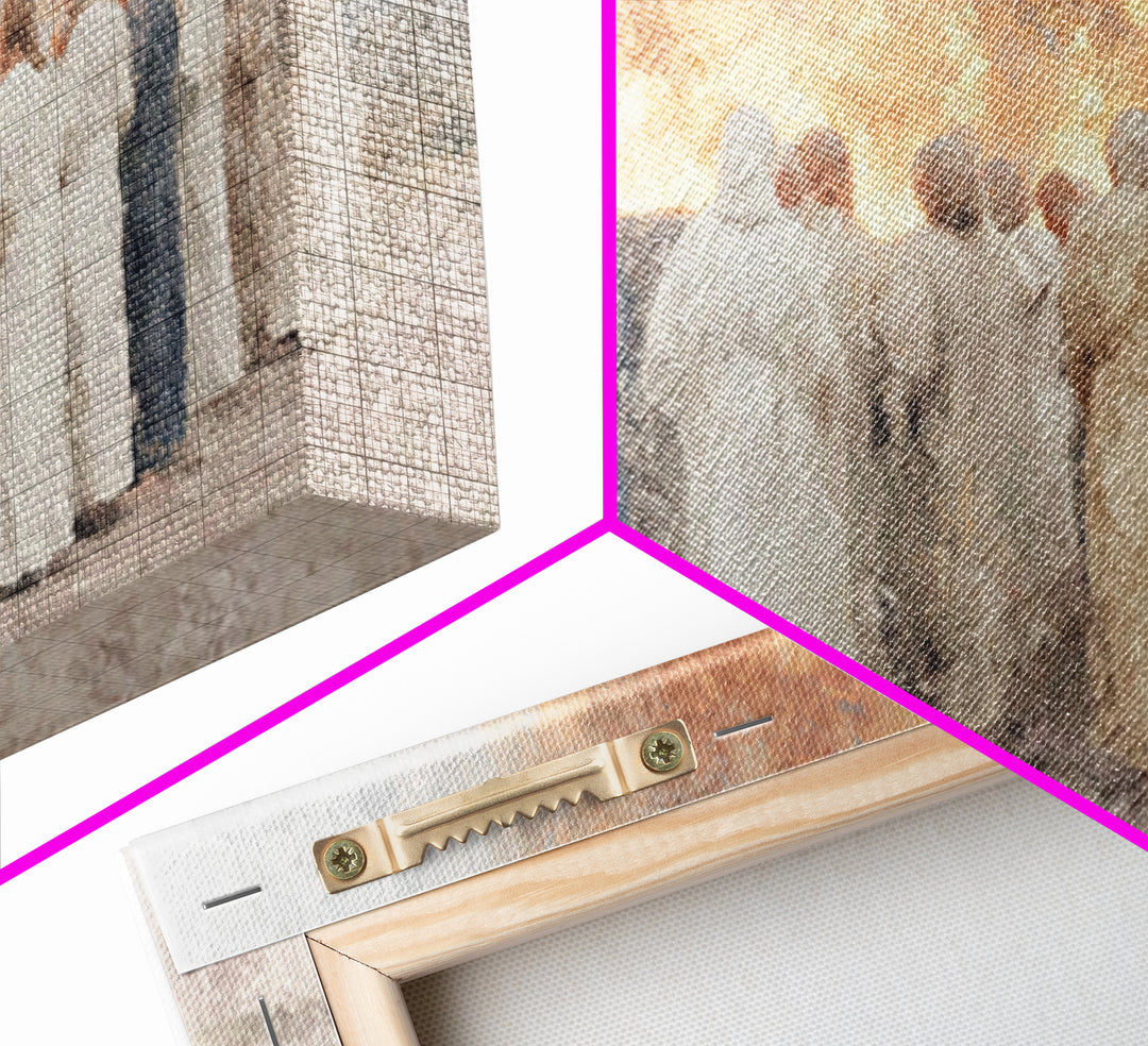 Sacred Gathering – Framed Canvas Print – Christian Wall Art – Jesus Painting – Christian Art Canvas – Christmas Art