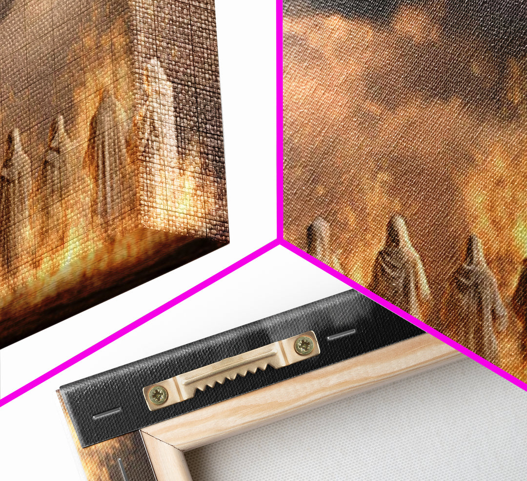 Dawn Of Reverence | Framed Canvas Print | Christian Wall Art | Jesus Painting | Christian Art Print | Christmas Art Work