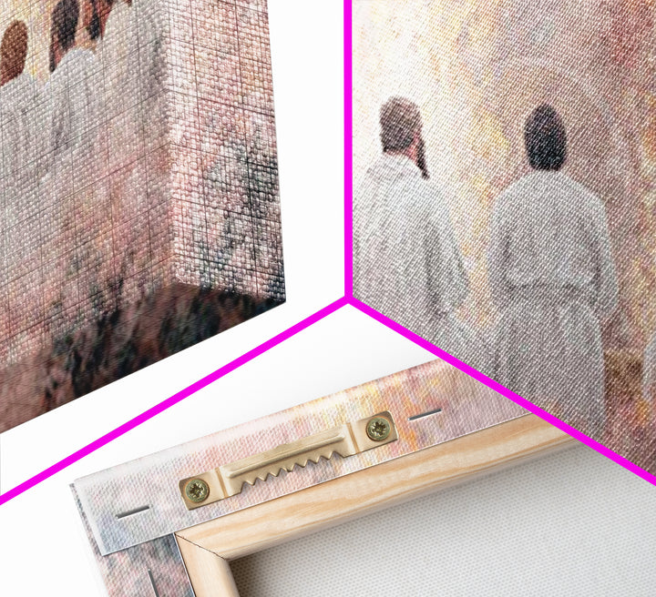 Circle Of Peace, Framed Canvas Print, Christian Art Print, Jesus Painting, Christian Wall Art, Christmas Canvas Wall Art