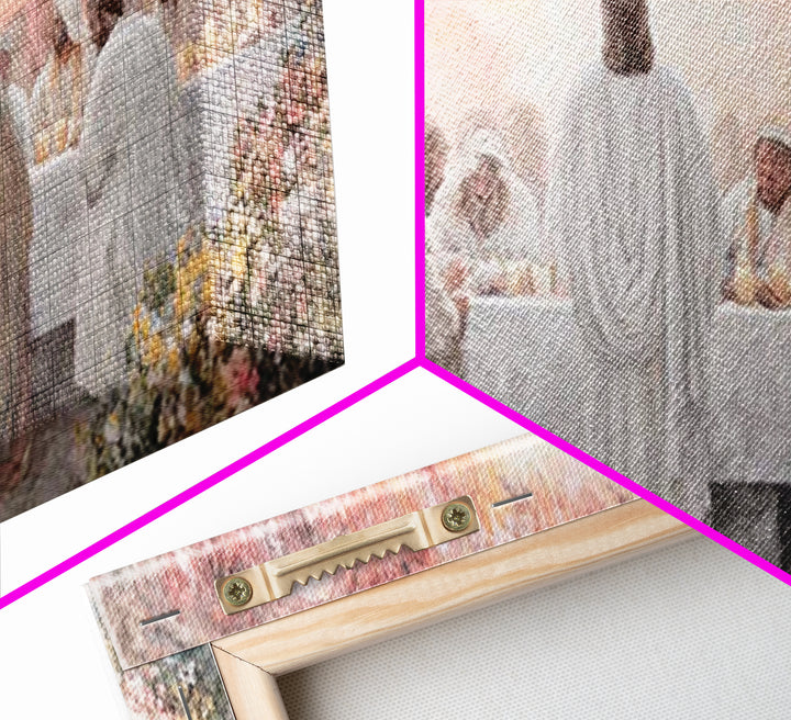 Radiant Supper | Framed Canvas Print | Christian Wall Art | Jesus Painting | Christian Christmas Art | Christian Art Canvas