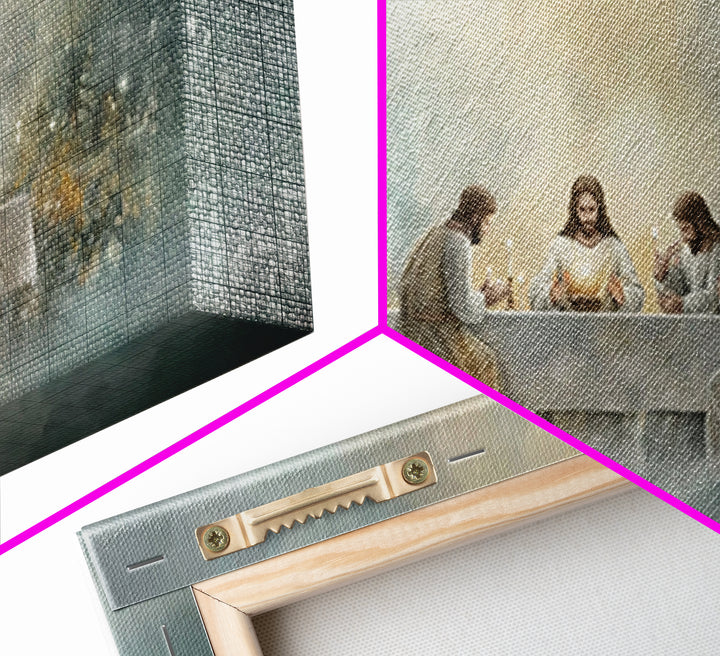 Heavenly Banquet – Framed Canvas Print – Christian Art Canvas – Jesus Painting – Christian Wall Art – Christmas Art Prints
