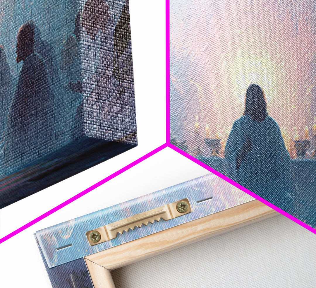 Celestial Feast | Framed Canvas Print | Christian Wall Art | Christian Art Canvas | Jesus Painting | Christmas Art Work