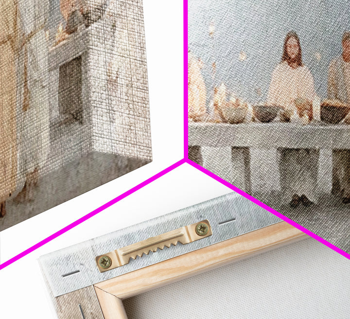 Last Supper Grace – Framed Canvas Print – Christian Art Canvas – Christian Wall Art – Jesus Painting – Christmas Art