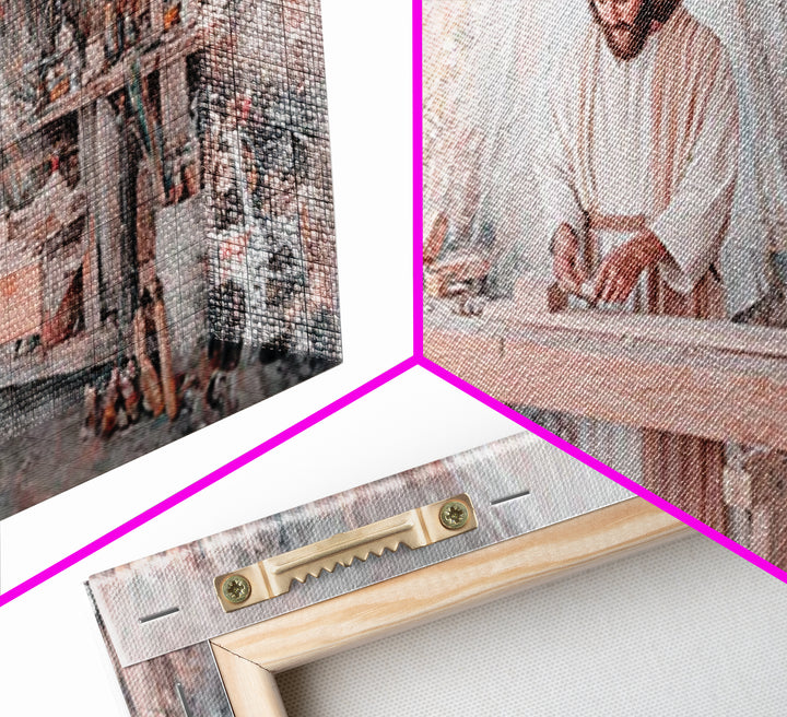 Carpenter’s Calling – Framed Canvas Print – Christian Wall Art – Jesus Painting – Christian Art Canvas – Christian Decor – Christian Art