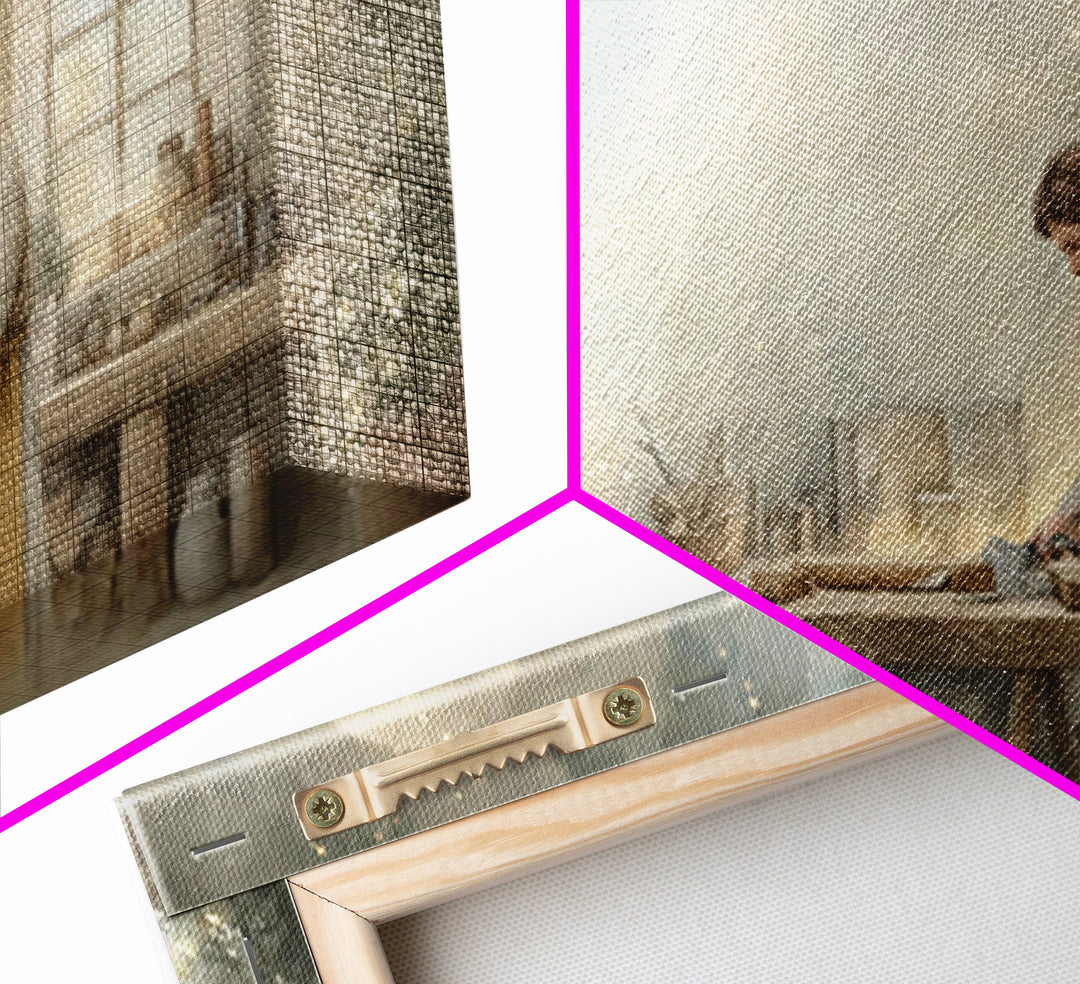 Holy Craftsmanship – Framed Canvas Print – Christian Art Canvas – Christian Wall Art – Christian Decor – Jesus Painting – Christian Art