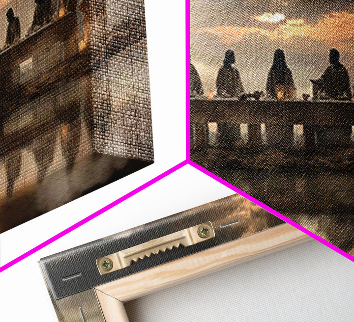 Sacred Supper Horizon – Framed Canvas Print – Christian Wall Art – Christian Art Canvas – Jesus Painting – Christian Christmas Art – Christ