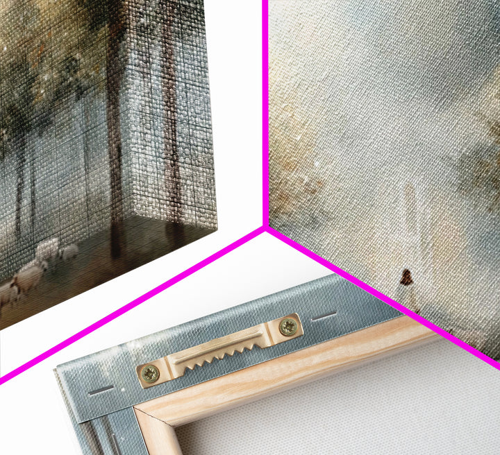 Heavenly Pathway - Framed Canvas Print - Christian Art Canvas - Christian Christmas Art - Jesus Painting - Christian Wall Art