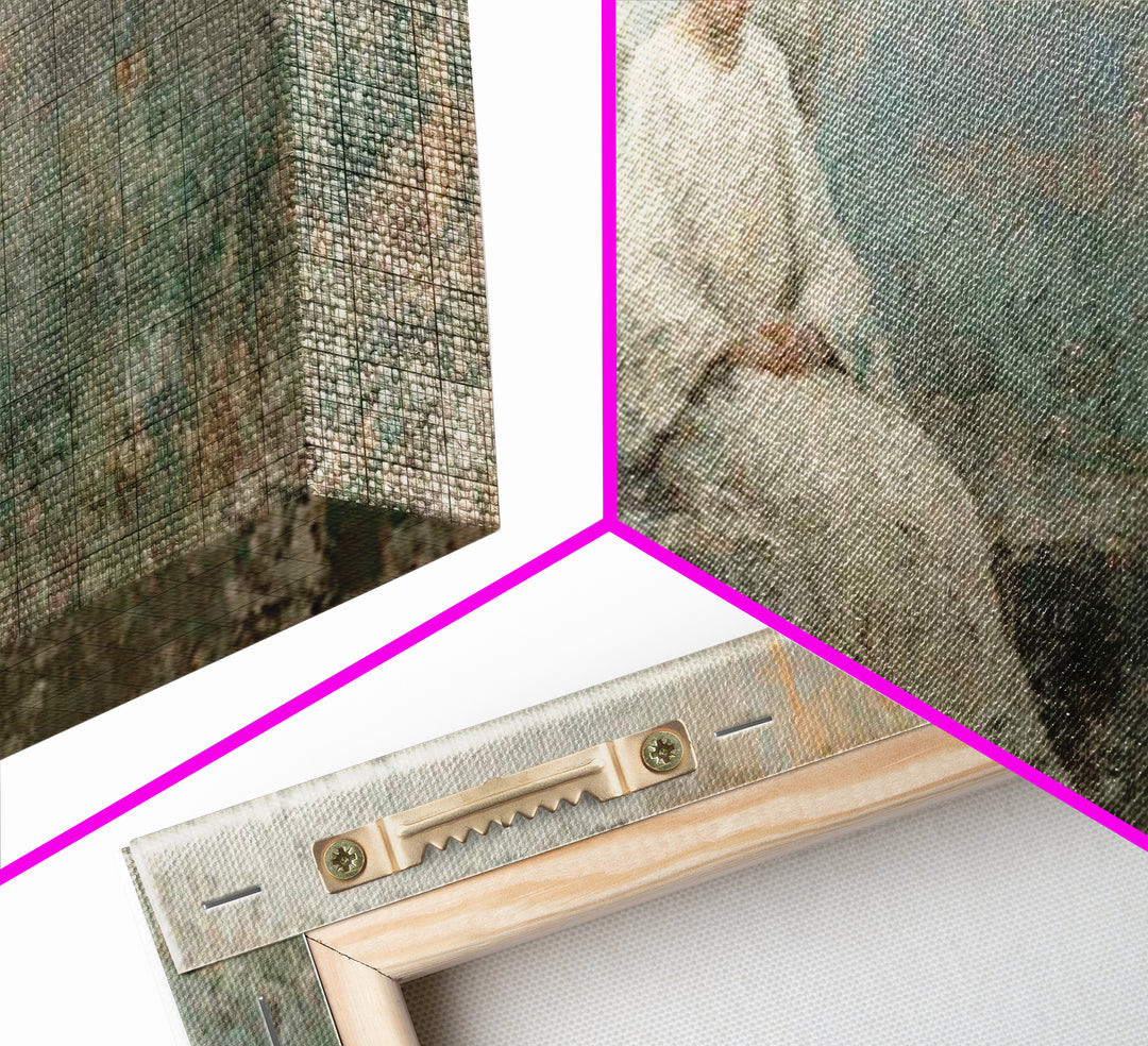 Silent Guardian - Framed Canvas Print - Christian Art Canvas - Angel Christian Art - Christian Wall Art - Subtle Christian Art
