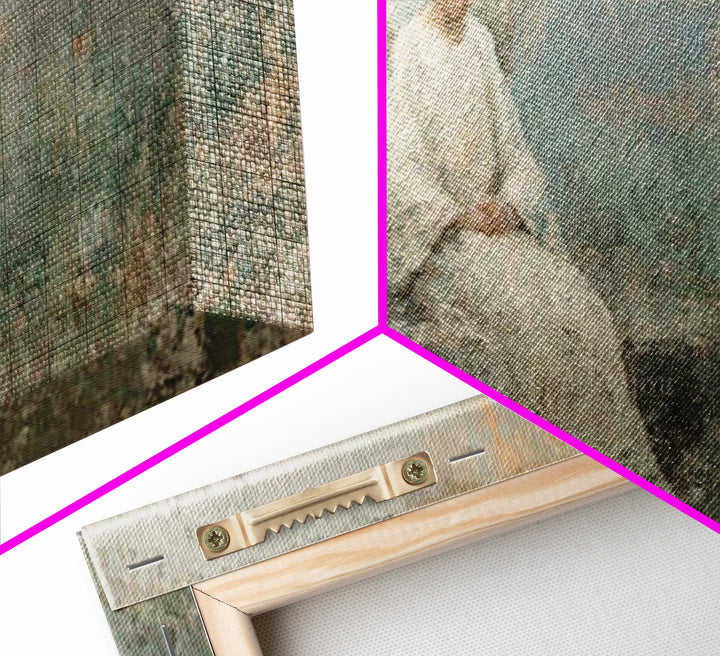 Silent Guardian - Framed Canvas Print - Christian Art Canvas - Angel Christian Art - Christian Wall Art - Subtle Christian Art
