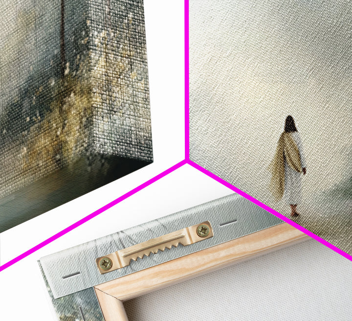 Garden Way Promise, Framed Canvas Print, Christian Wall Art, Jesus Painting, Christian Art Canvas, Modern Christian Art, Christian Gift Ide
