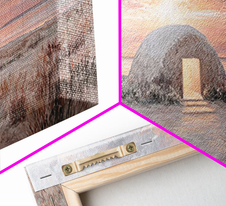 Manger Light – Framed Canvas Print – Christian Christmas Art – Christmas Wall Art – Jesus Painting – Christian Art Canvas – Christian Decor