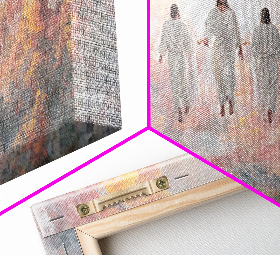 Celestial Gathering – Framed Canvas Print – Christian Art Print – Jesus Painting – Christian Wall Art – Christian Christmas Art – Modern Ch