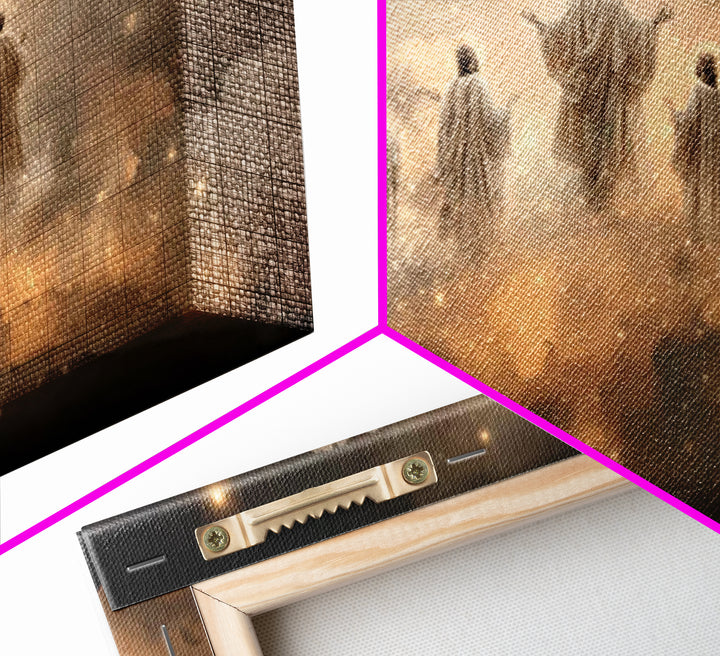 Heavenly Ascent – Framed Canvas Print – Christian Wall Art – Jesus Painting – Christian Art Canvas – Christian Christmas Art