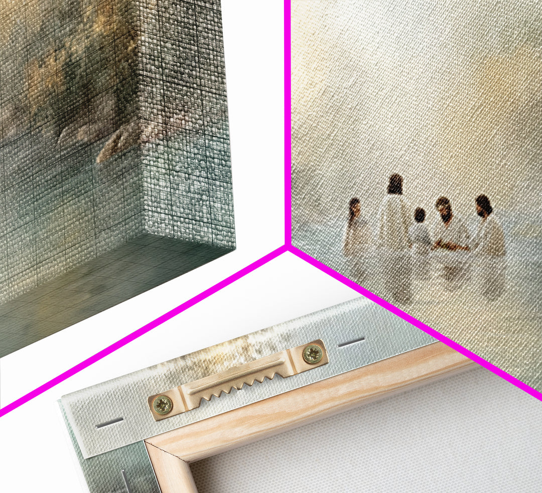 River Blessing – Framed Canvas Print – Christian Wall Art – Jesus Painting – Christian Art Canvas – Subtle Christian Art – Christian Decor