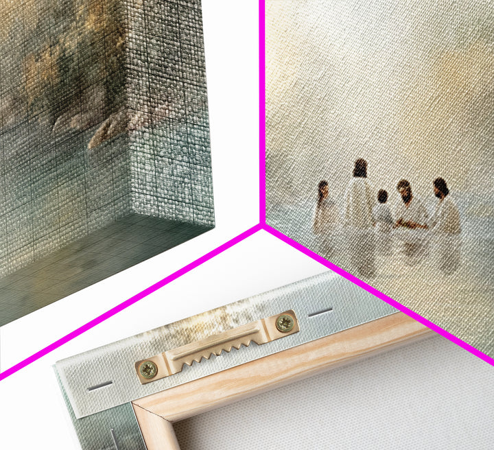 River Blessing – Framed Canvas Print – Christian Wall Art – Jesus Painting – Christian Art Canvas – Subtle Christian Art – Christian Decor