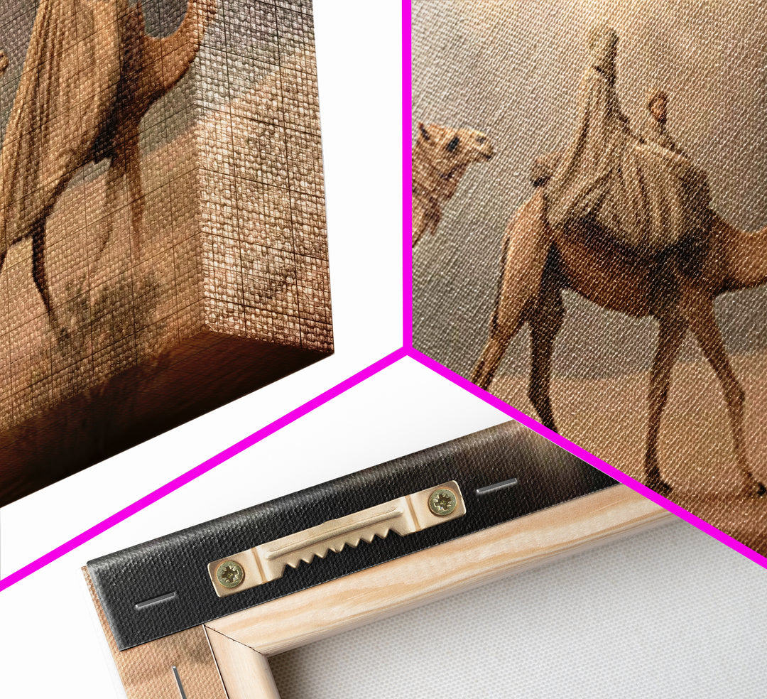 Camel Procession, Framed Canvas Print, Christian Art Canvas, Christian Wall Art, Christmas Art, Christian Christmas Decor, Jesus Painting