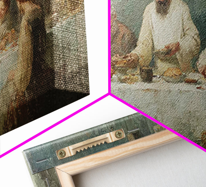 Table Of Blessings | Framed Canvas Print | Christian Art Canvas | Christian Wall Art | Subtle Christian Art | Vintage Christian Art | Jesus