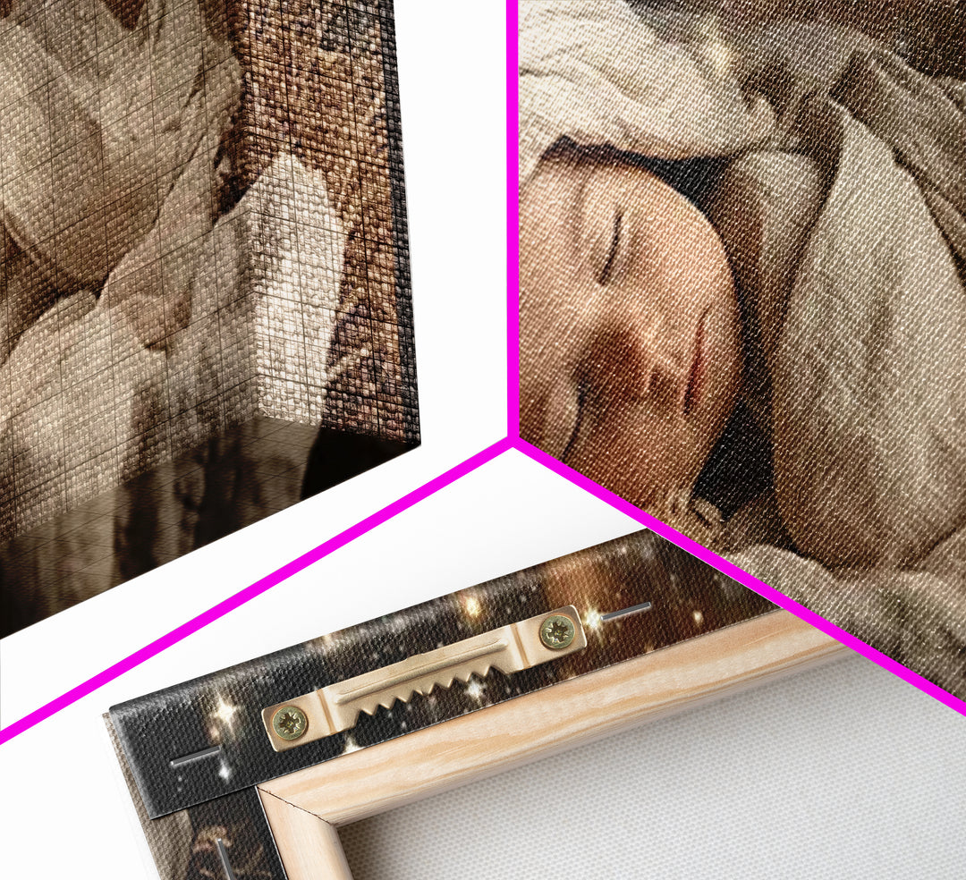 Starborn Child | Framed Canvas Print | Christian Christmas Art | Christian Art Canvas | Jesus Christmas Art | Christian Wall Art | Christma