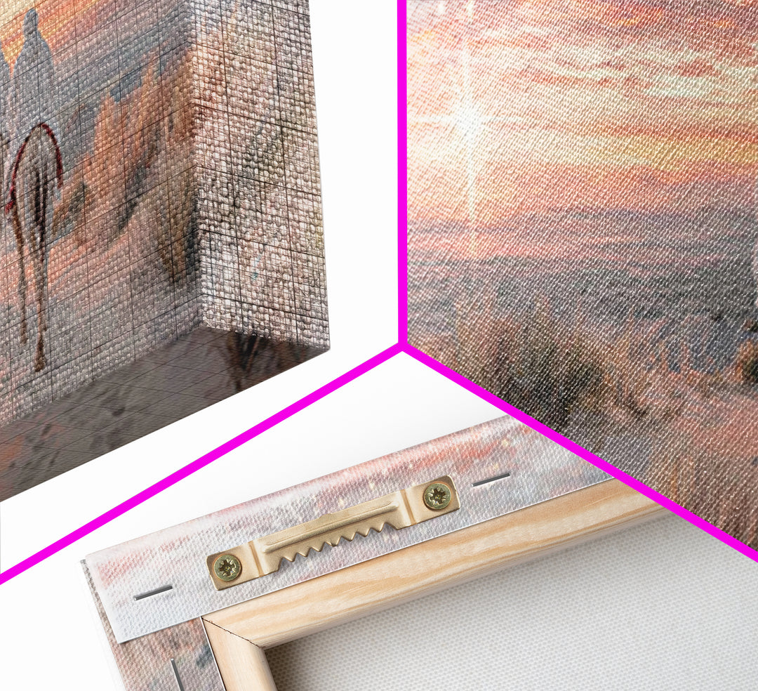 The Guiding Star – Framed Canvas Print – Christian Wall Art – Christian Art Canvas – Christian Christmas Art – Jesus Painting