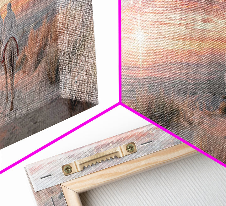 The Guiding Star – Framed Canvas Print – Christian Wall Art – Christian Art Canvas – Christian Christmas Art – Jesus Painting