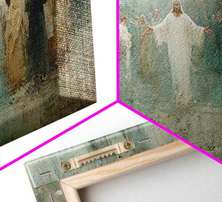 Sacred Dawn, Framed Canvas Print, Christian Wall Art, Minimalist Christian Art, Christian Art Canvas, Jesus Painting Canvas, Christian Chri