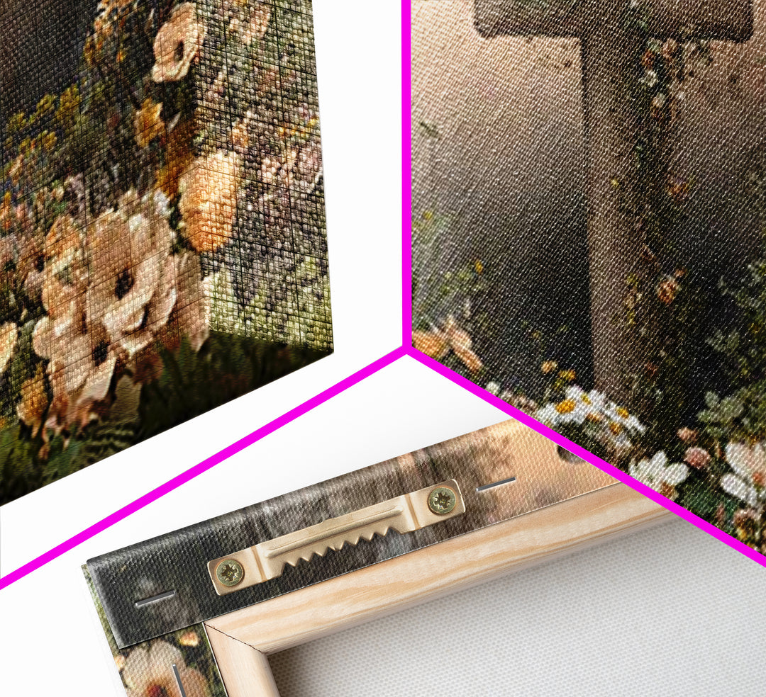 Garden Of Mercy – Framed Canvas Print – Christian Art – Christian Painting – Modern Christian Art – Jesus Canvas Art – Christian Gift Ideas