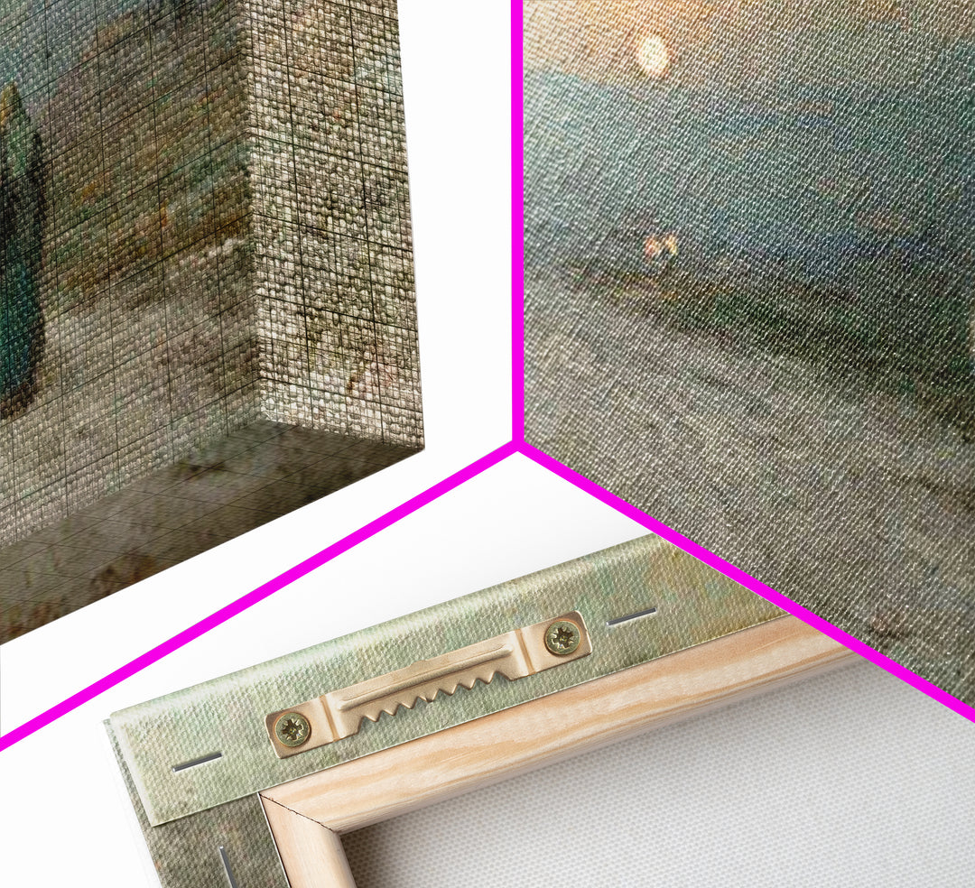 Sunset Pilgrim Road | Framed Canvas Print | Christian Wall Art | Jesus Painting | Christian Art Canvas | Christian Gift Ideas