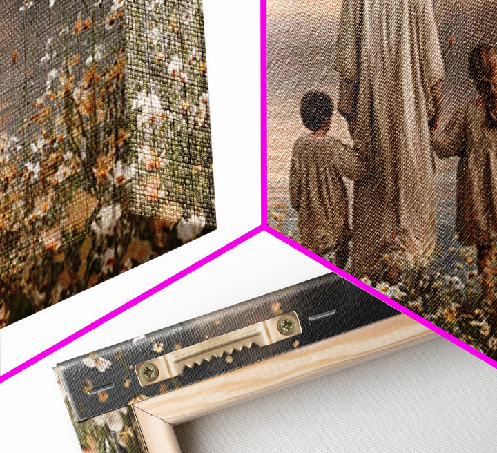Fields Of Hope – Framed Canvas Print – Christian Art Canvas – Jesus Painting – Christian Decor – Christian Wall Art – Christmas Art Work –