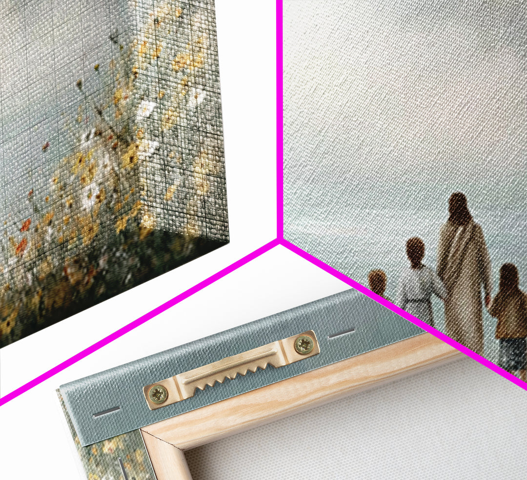 Heaven’s Meadow – Framed Canvas Print – Christian Art Canvas – Christian Wall Art – Jesus Painting – Christian Christmas Decor – Christian