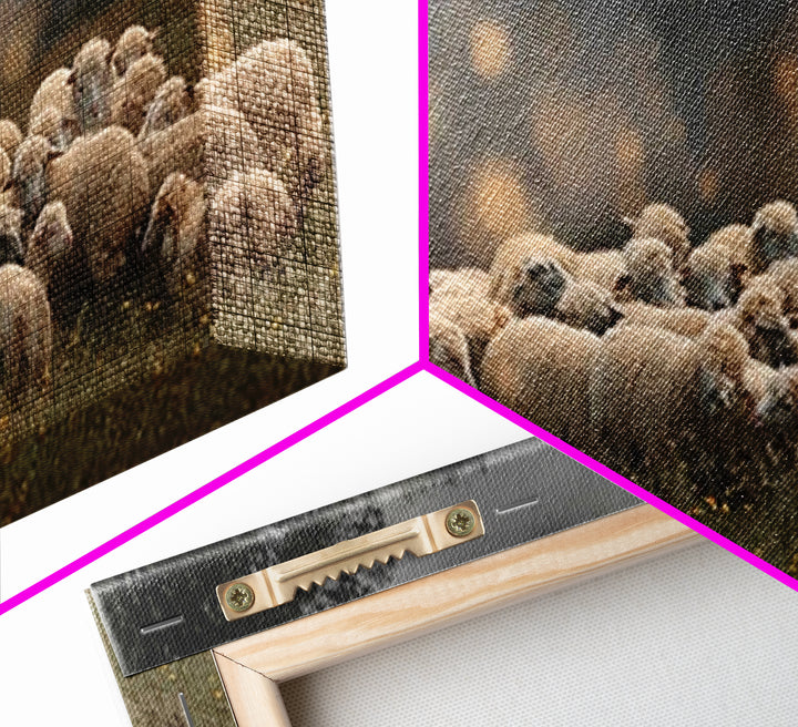 Shepherd’s Vigil – Framed Canvas Print – Jesus Painting – Christian Wall Art – Christian Christmas Art – Christian Art Canvas – Moody Chris