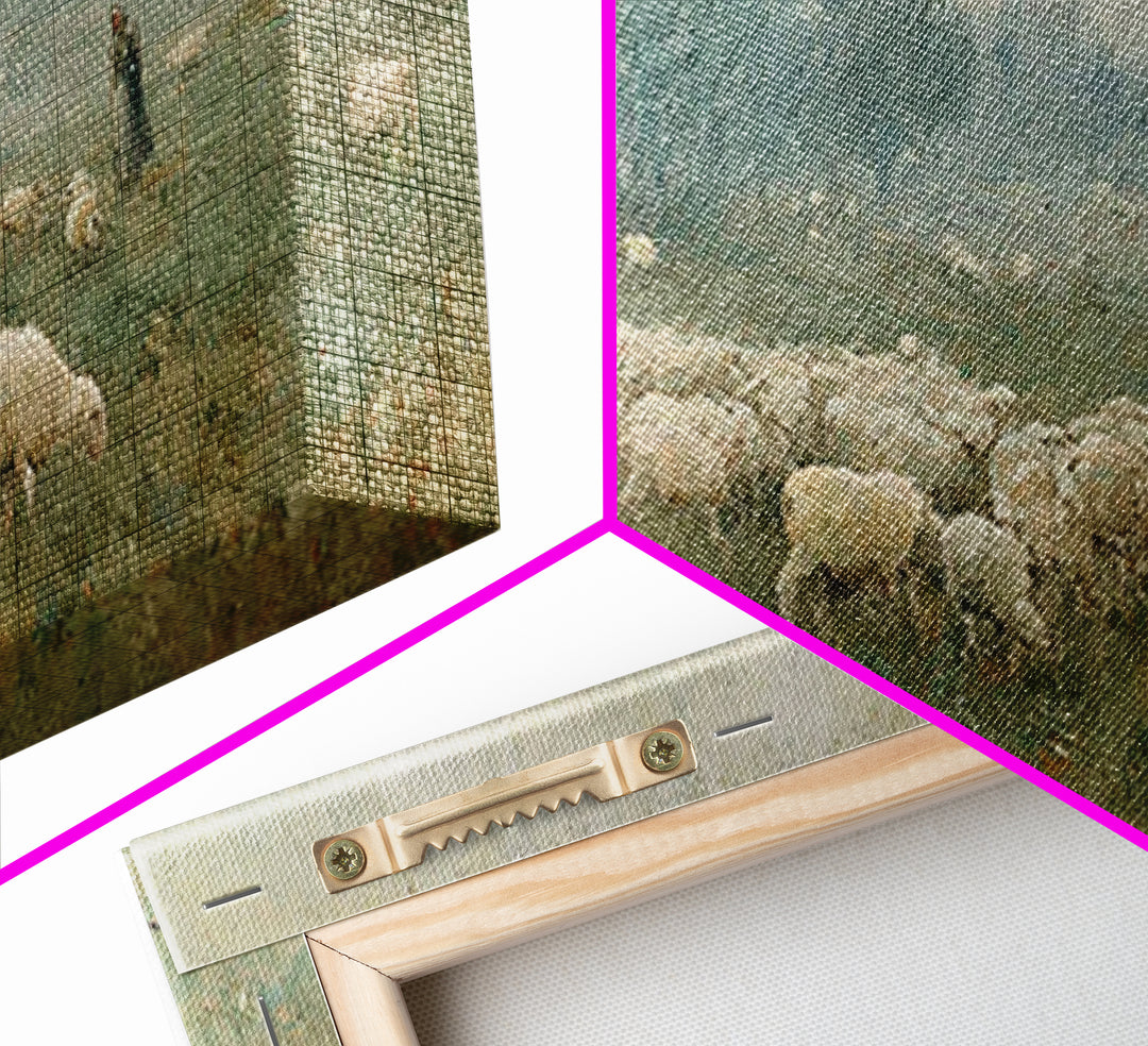 Shepherd’s Field – Framed Canvas Print – Christian Wall Art – Christian Art – Christian Art Canvas – Vintage Christian Art – Christian Deco