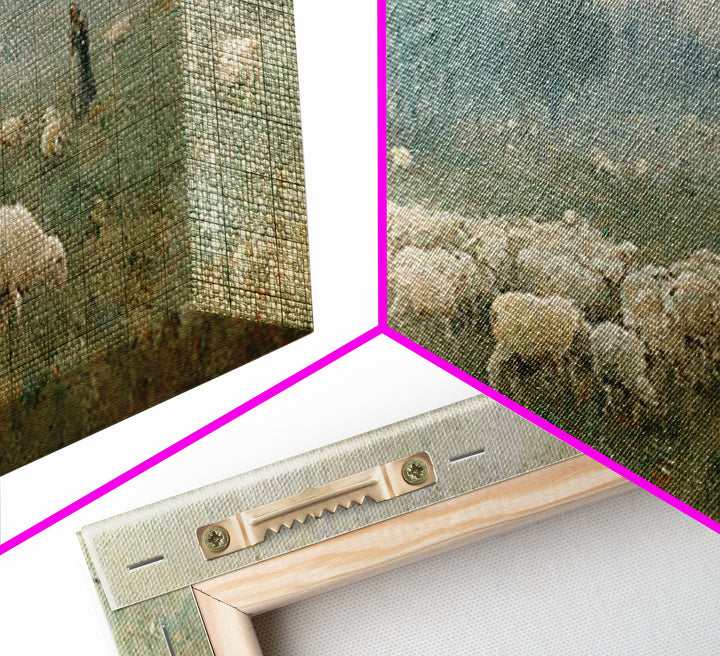Shepherd’s Field – Framed Canvas Print – Christian Wall Art – Christian Art – Christian Art Canvas – Vintage Christian Art – Christian Deco