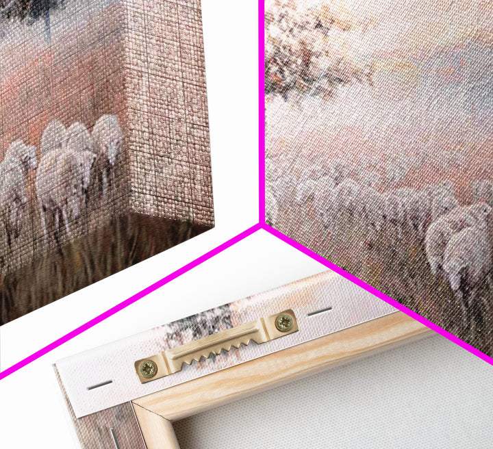 Pastel Meadow – Framed Canvas Print – Christian Art – Christian Art Canvas – Christian Wall Art – Modern Christian Art – Christian Christma
