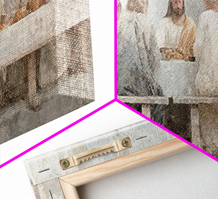 Sacred Supper Stillness – Framed Canvas Print – Christian Wall Art – Christian art canvas – vintage Christian art – Christian Art Print – J